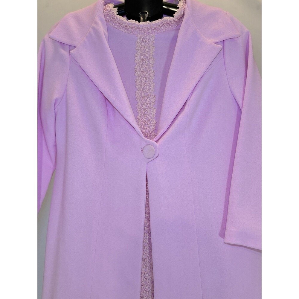 Vintage 1960s Alfred Werber Pink Coat Dress Set No Size Tag - Picture 10 of 16